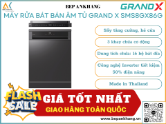 Máy rửa bát bán âm tủ Grand  SMS8GX86G - Made in Thailand